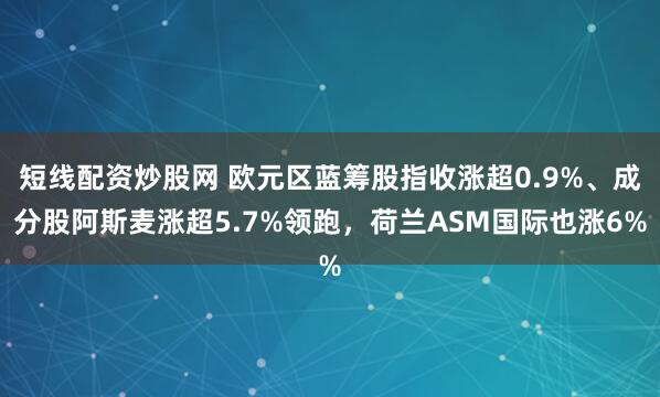 短线配资炒股网 欧元区蓝筹股指收涨超0.9%、成分股阿斯麦涨超5.7%领跑，荷兰ASM国际也涨6%